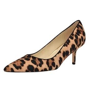Nine West Womens Arlene Pumps US 9.5 M EU 40.5 Leopard Calf Hair NIB